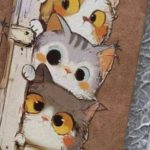 کالکشن قاب مخملی - قاب طرح گربه های فضول