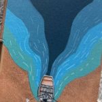 کالکشن قاب مخملی - قاب طرح قایق تنها